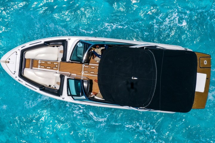 a blue pool of water